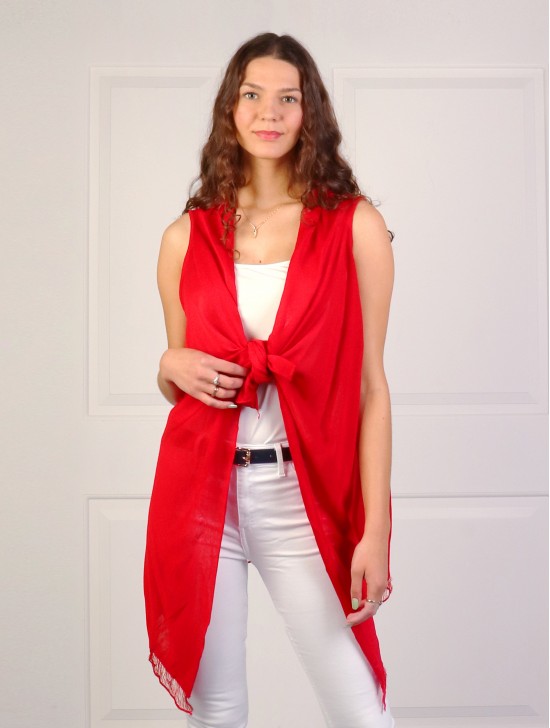 Solid Color Vest Kimono